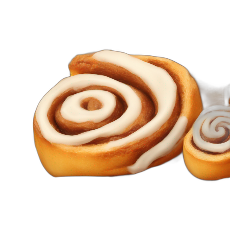 Cinnamon rolls with icing  emoji