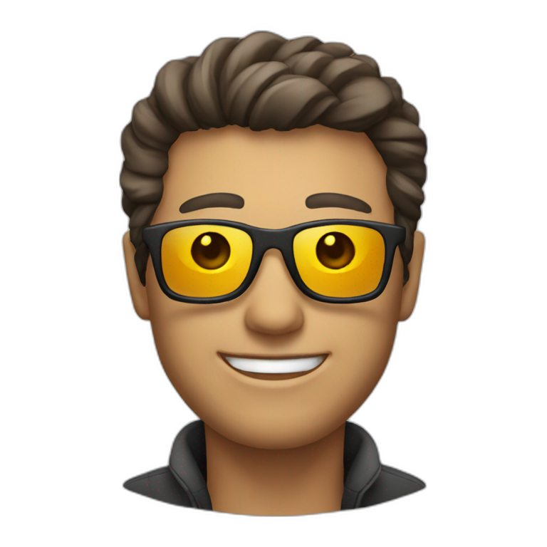 Man-smiling-with-sunglasses emoji