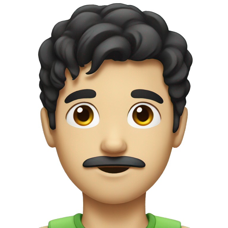 boy with black hair and moustache emoji