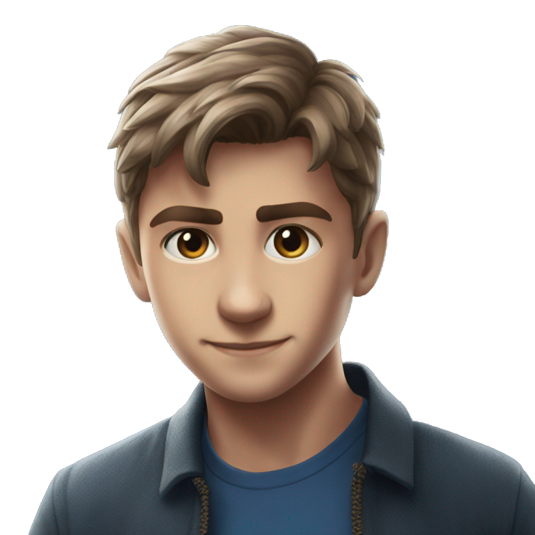 happy brown-haired boy portrait emoji