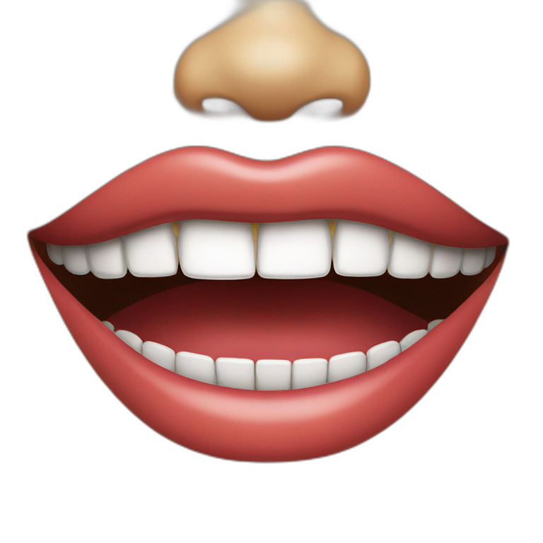 Umami mouth wide open with lips beautiful emoji