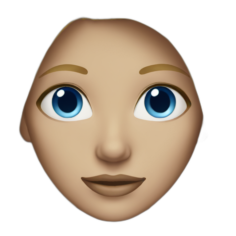 blonde woman with blue eyes emoji