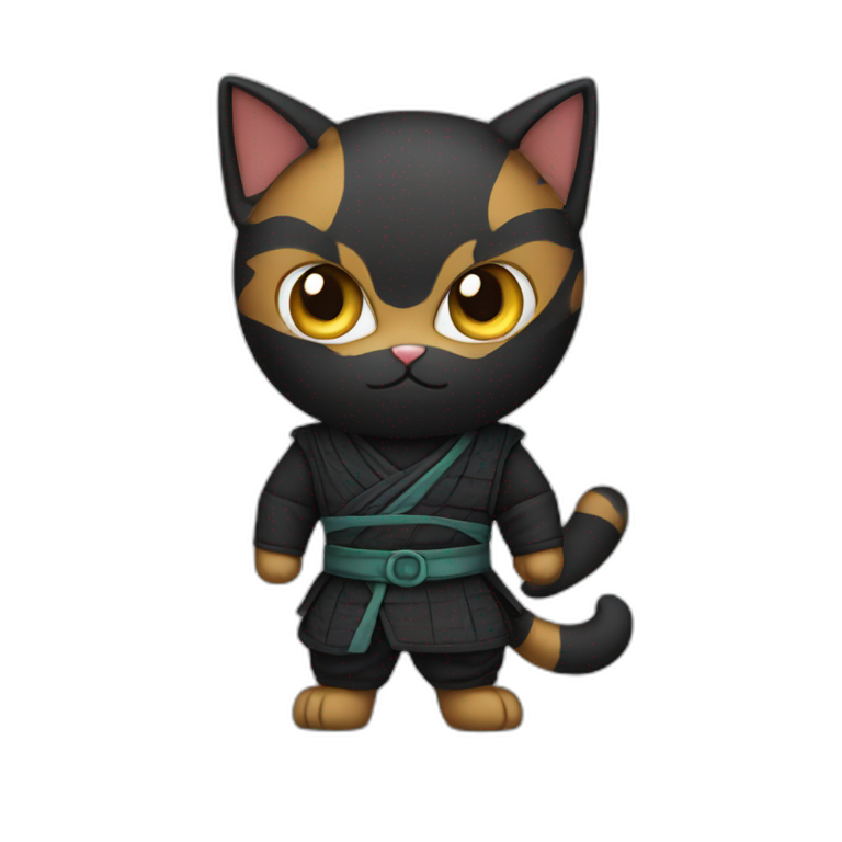 ninja cat, Waist Shot emoji
