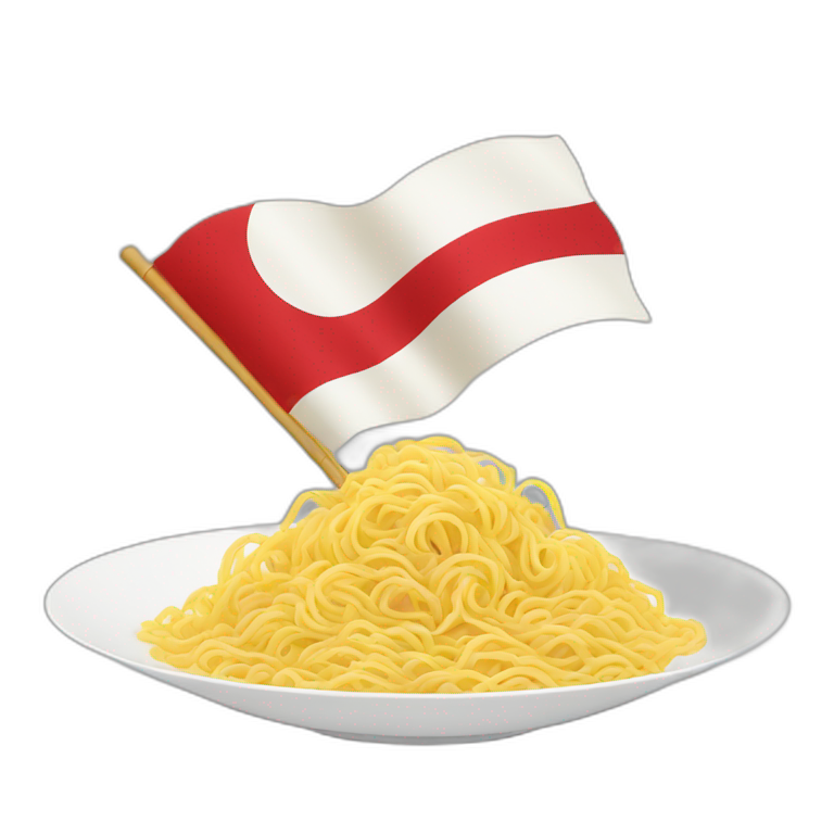 japan flag with noodles emoji