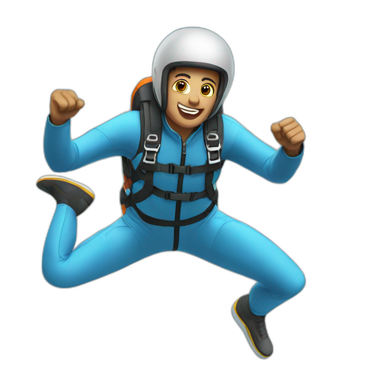 Jumping fix skydiving emoji