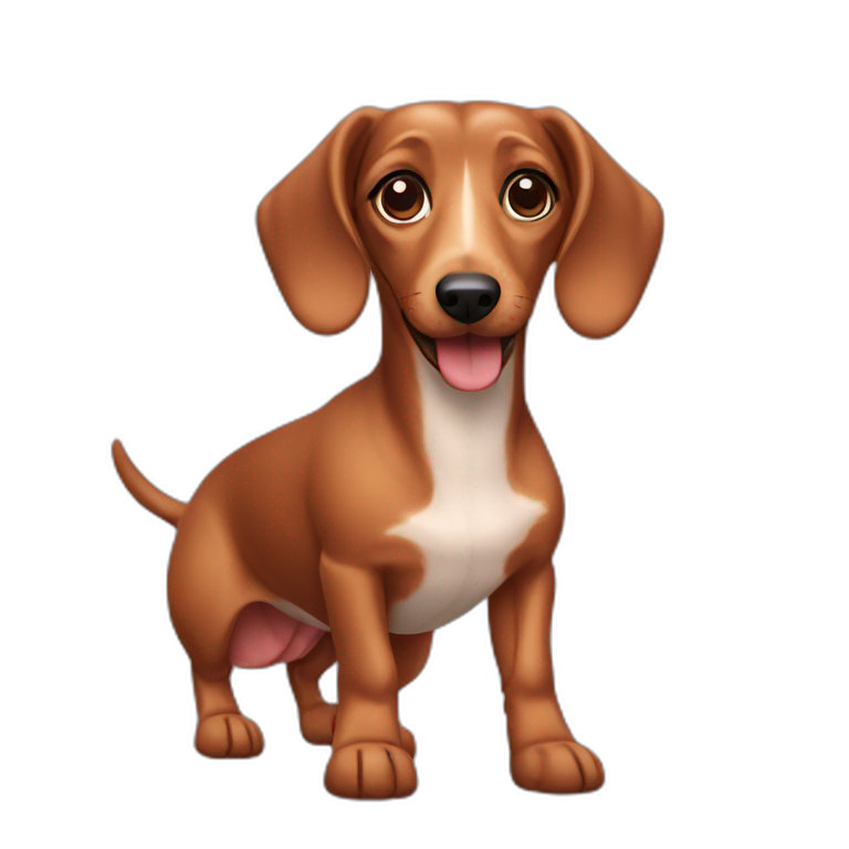 sausage dog female emoji