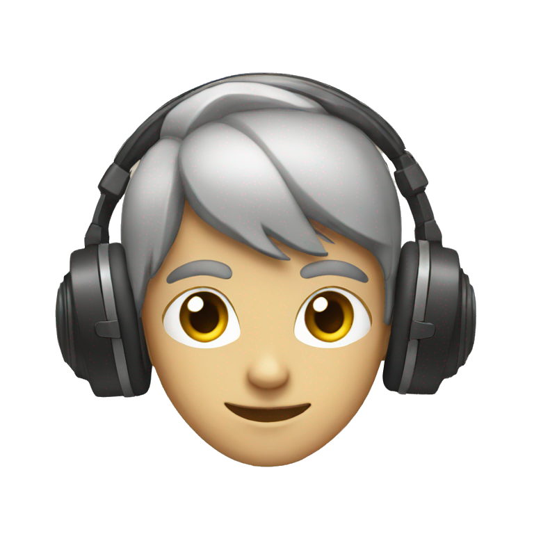 Boy headphones laptop  emoji