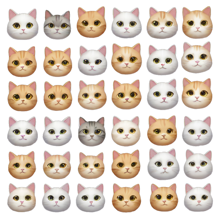20 chubby kittens emoji
