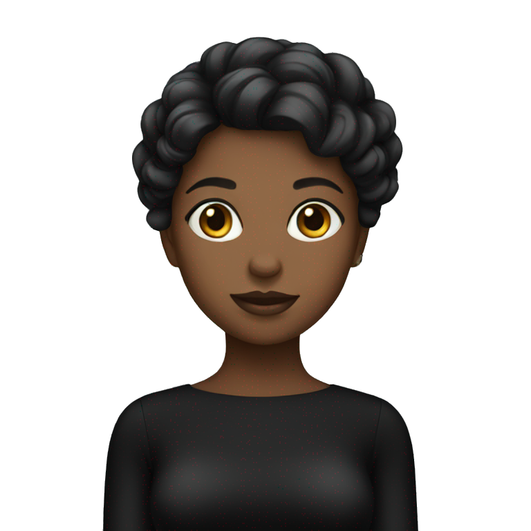 Black dress girl  emoji
