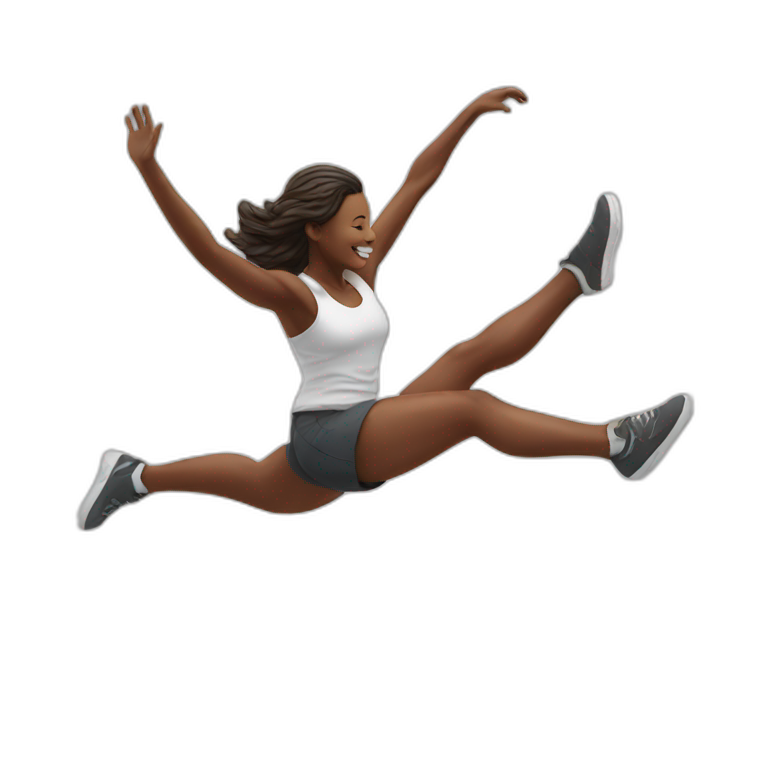 Jumping Woman white emoji