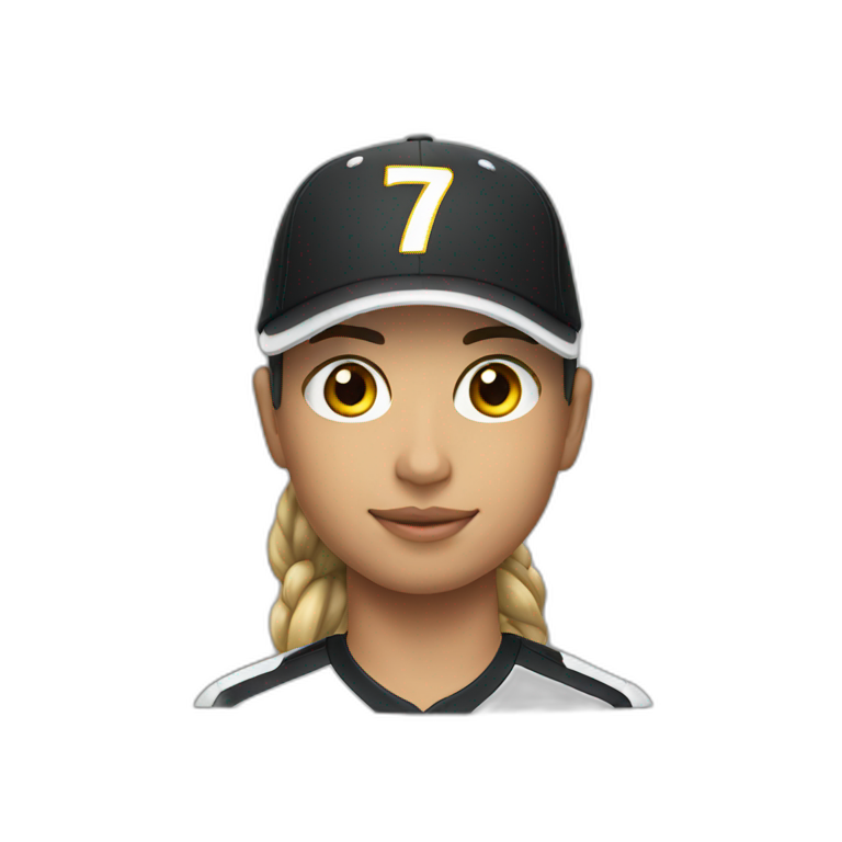 Emoji Girl with CR7 Cap emoji