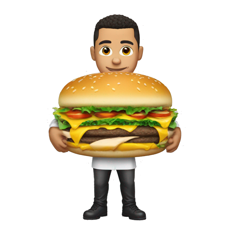 Ronaldo mange un hamburger  emoji