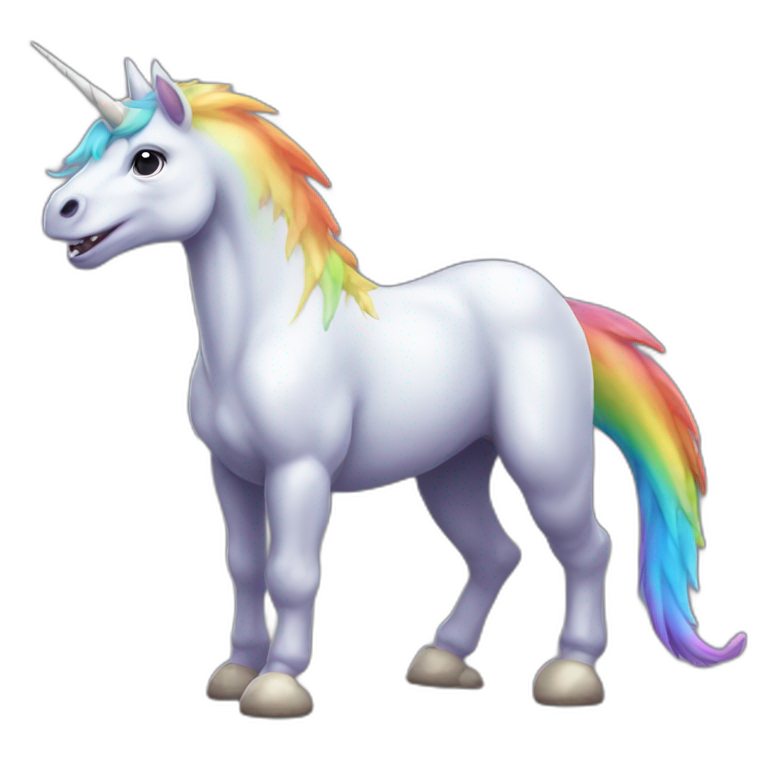 unicorn-tyrannosaurus-rainbow-cute emoji
