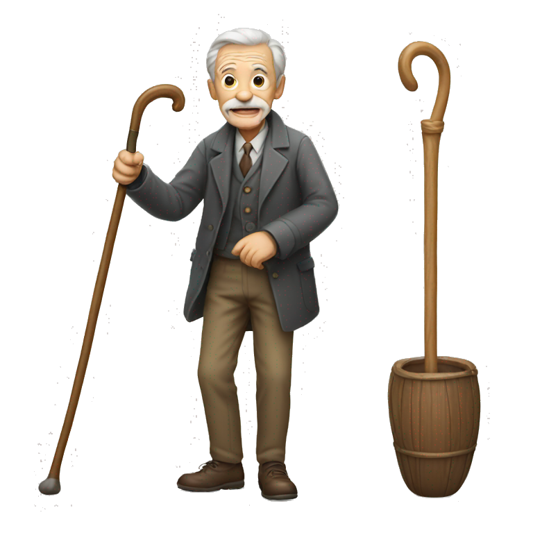 old man with cane emoji