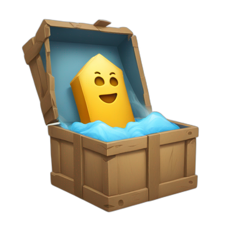 mystery box open  emoji