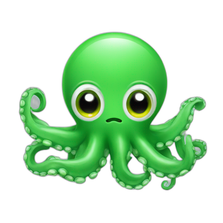 cute green octopus emoji