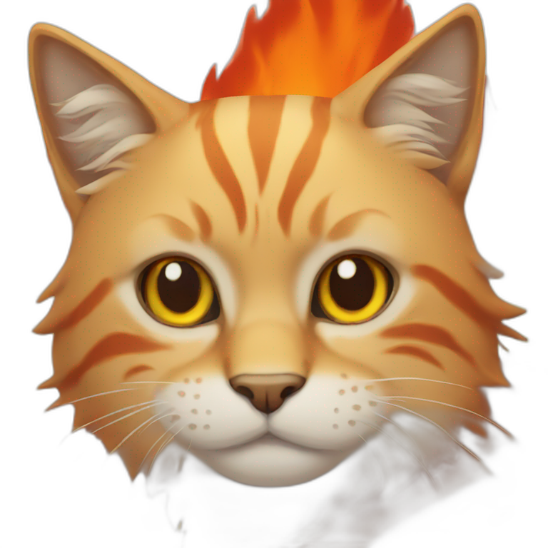 A fire cat emoji