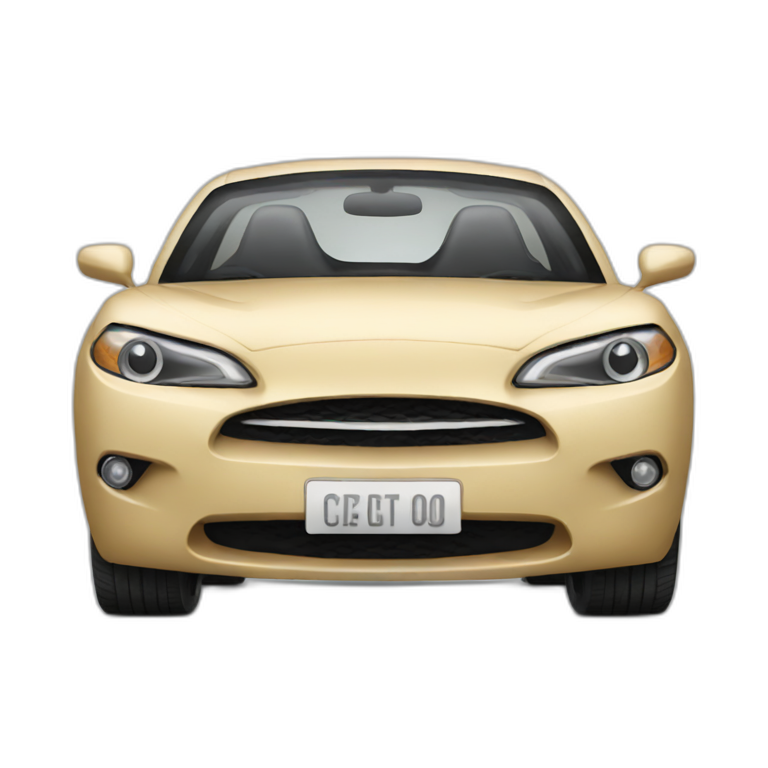 Car looking like brad pitt emoji