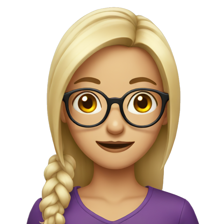 Crazy girl with glasses emoji