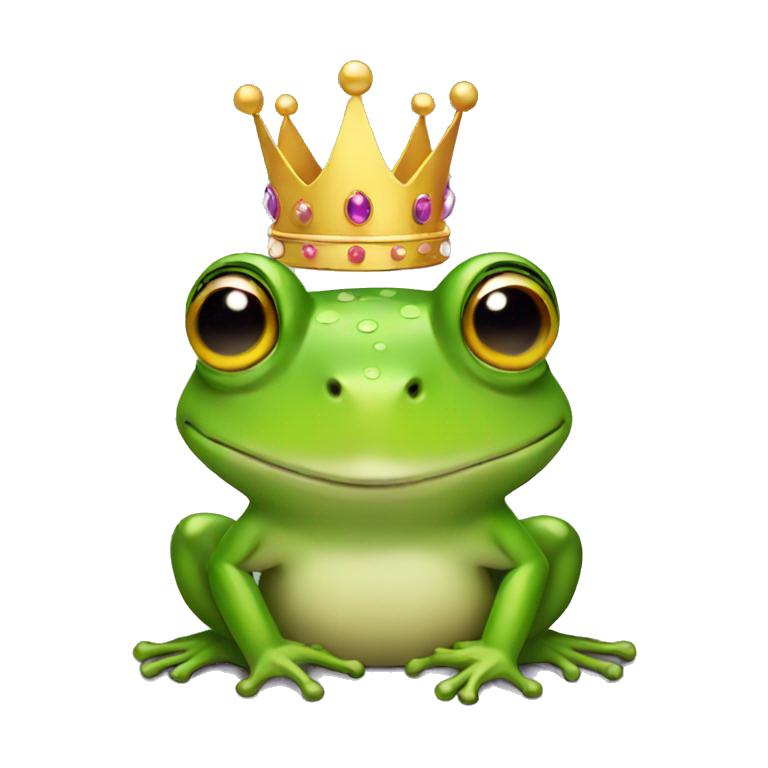 Frog wearing a crown emoji