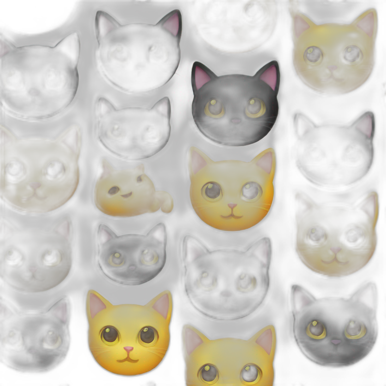 Black cat, yellow cat, yellow cat emoji