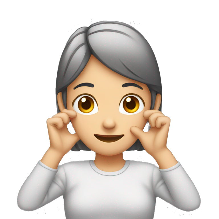 A person holding her ears with her hands  emoji