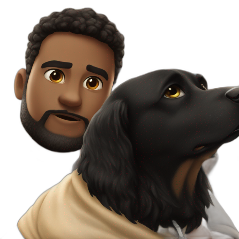 solo boy with dog meme emoji