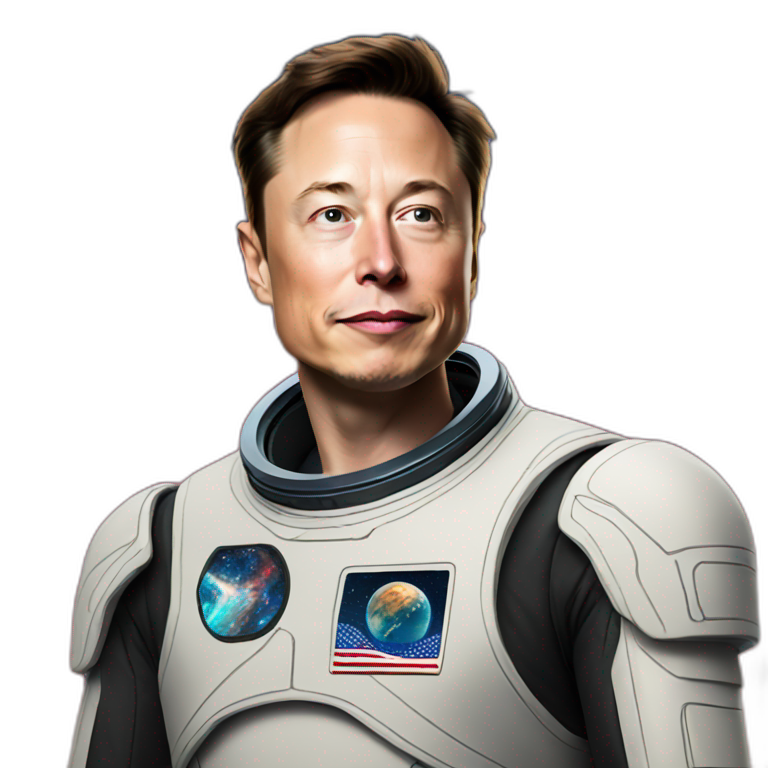 Elon Musk in the space emoji