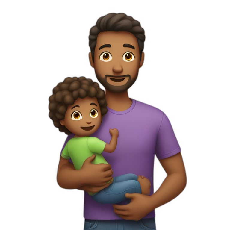 Dad holding a child emoji