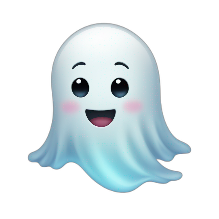 Little smiling ghost emoji