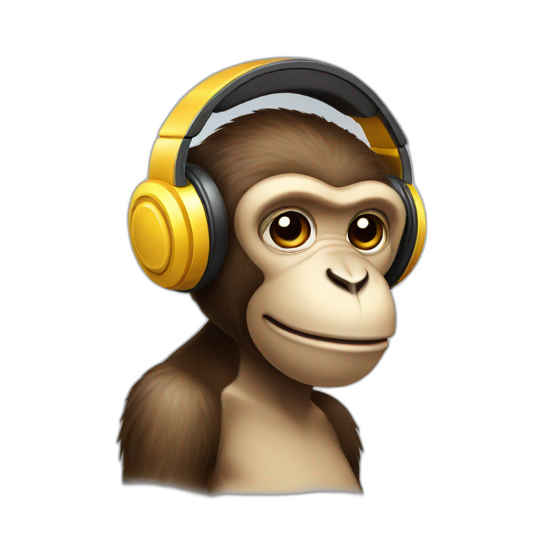 monkey with headphones emoji