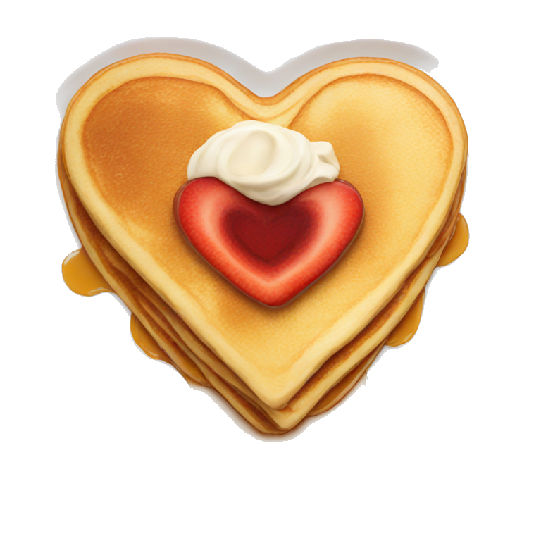 Pancake Heart shape emoji