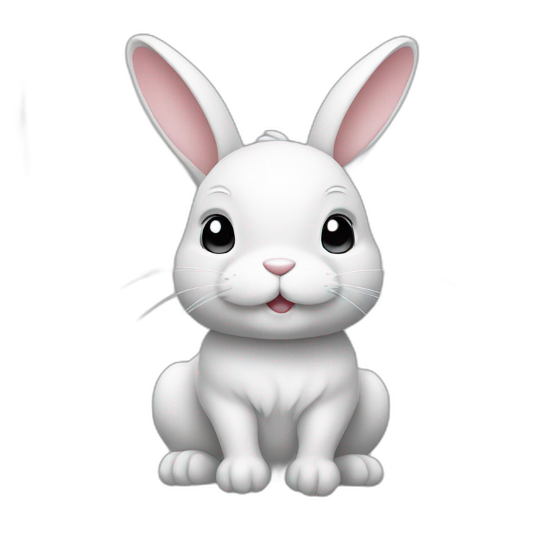bunny line art emoji