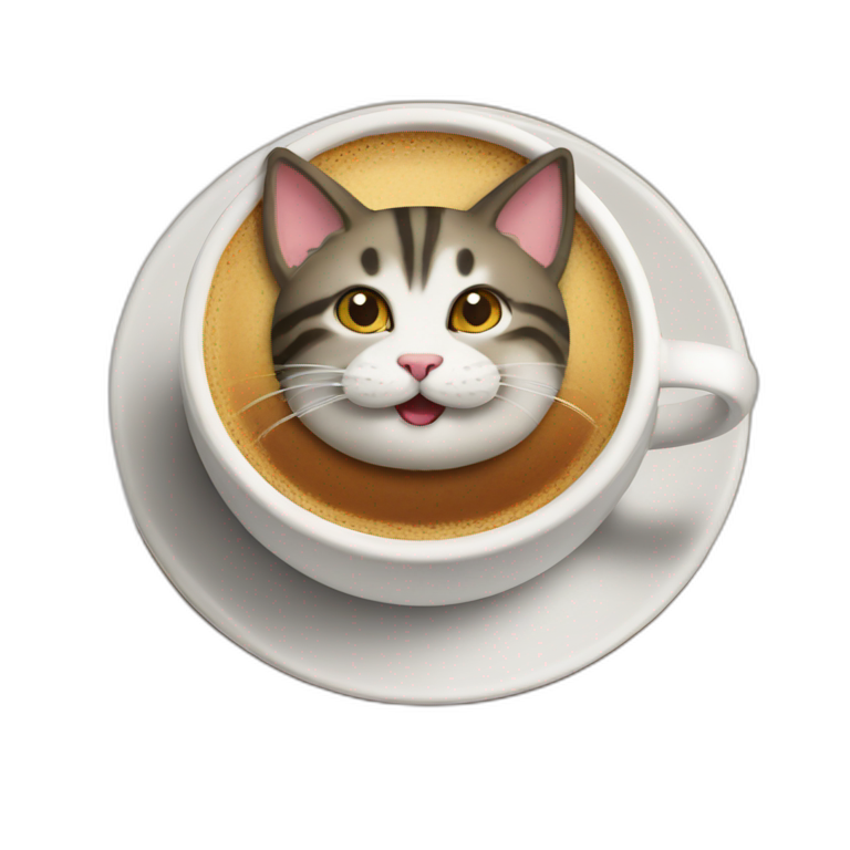 cat coffee emoji