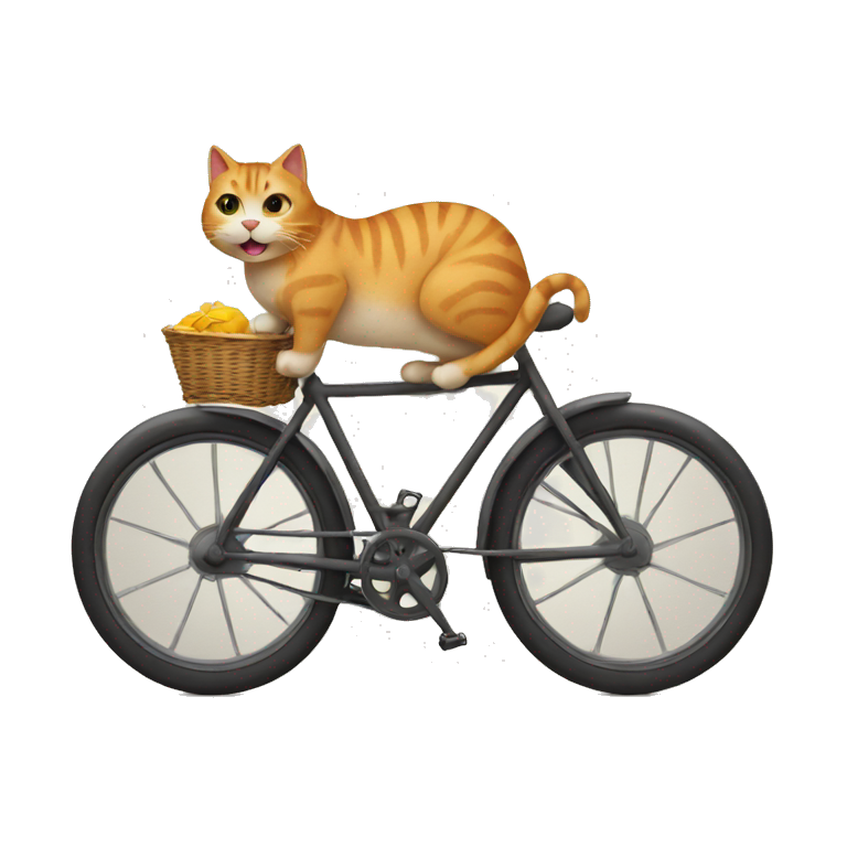 Cat on bike  emoji