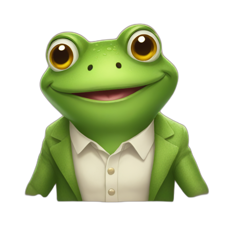 mr frog feeling super happy friday emoji