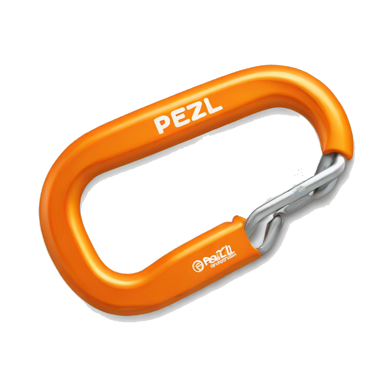 Realistic climbing carabiner that look like Petzl brand emoji
