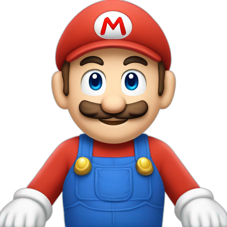 "mario in overalls and hat" emoji