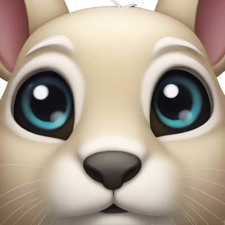 rabbit with 4 eyes emoji