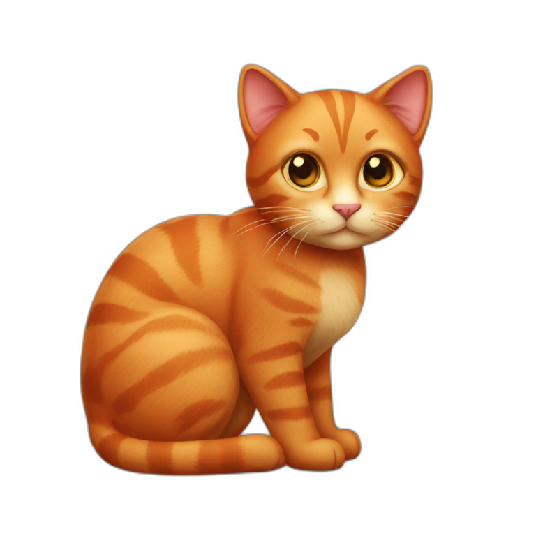 kind red cat emoji