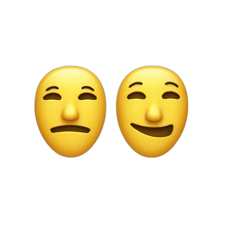 happy and sad masks emoji