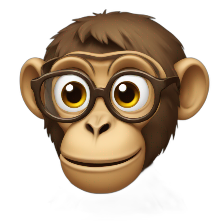 Nerdy monkey  emoji
