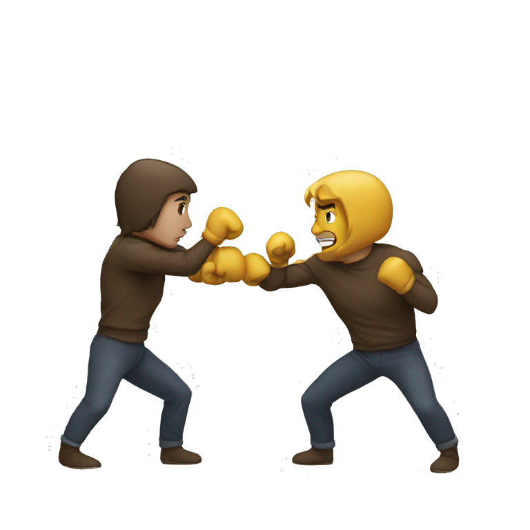 two people fighting emoji