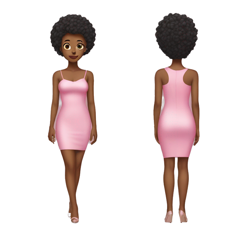 Skin tight pink dress emoji AI Emoji Generator