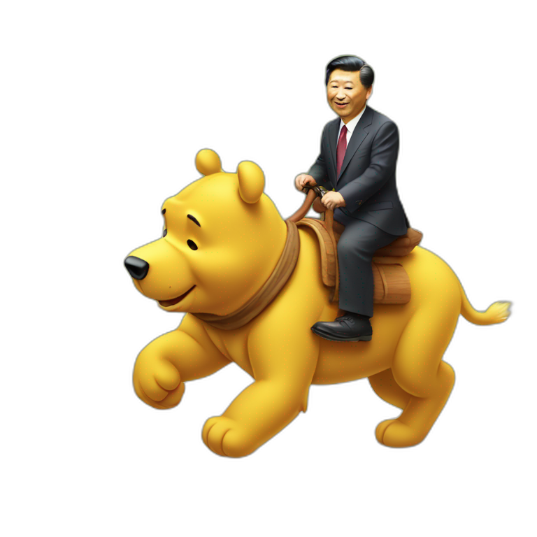 Xi jinping riding winnie the pooh emoji