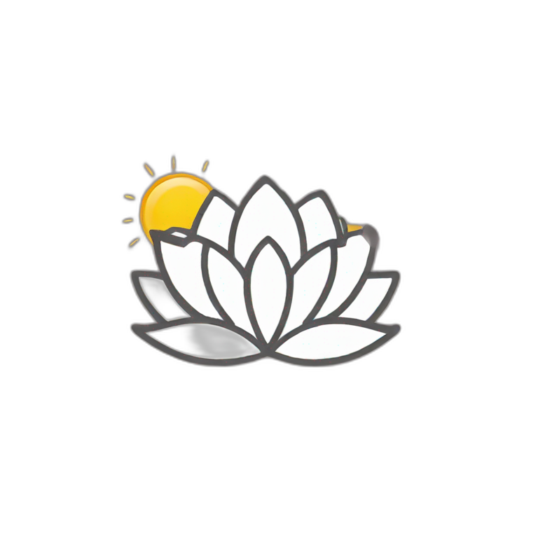 Lotus and sun emoji