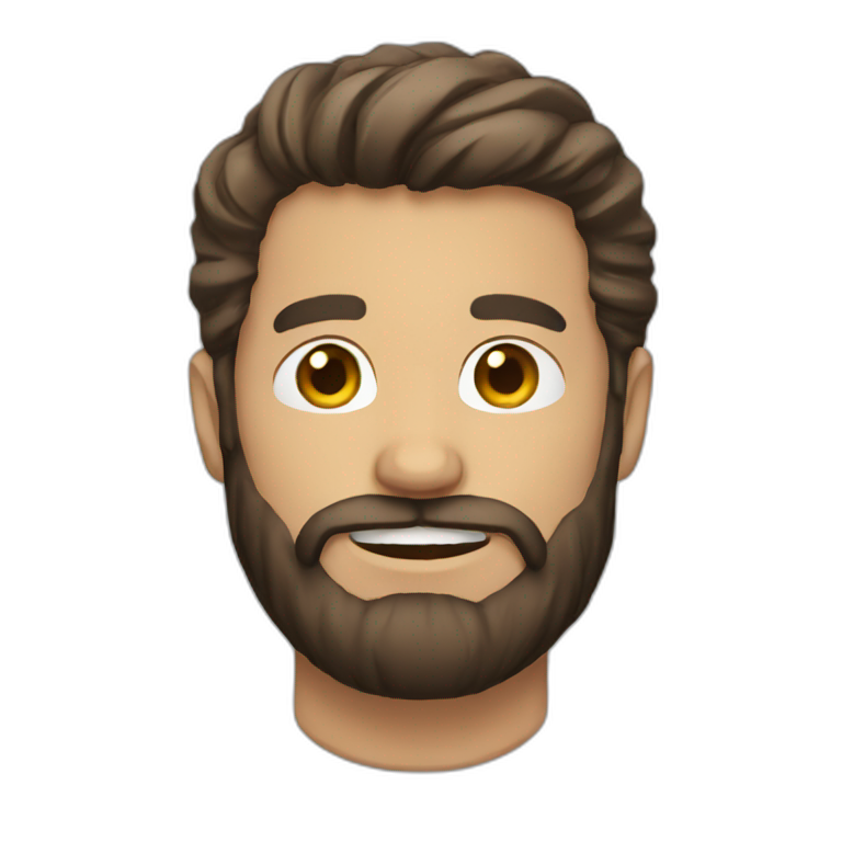 Man-bearded emoji