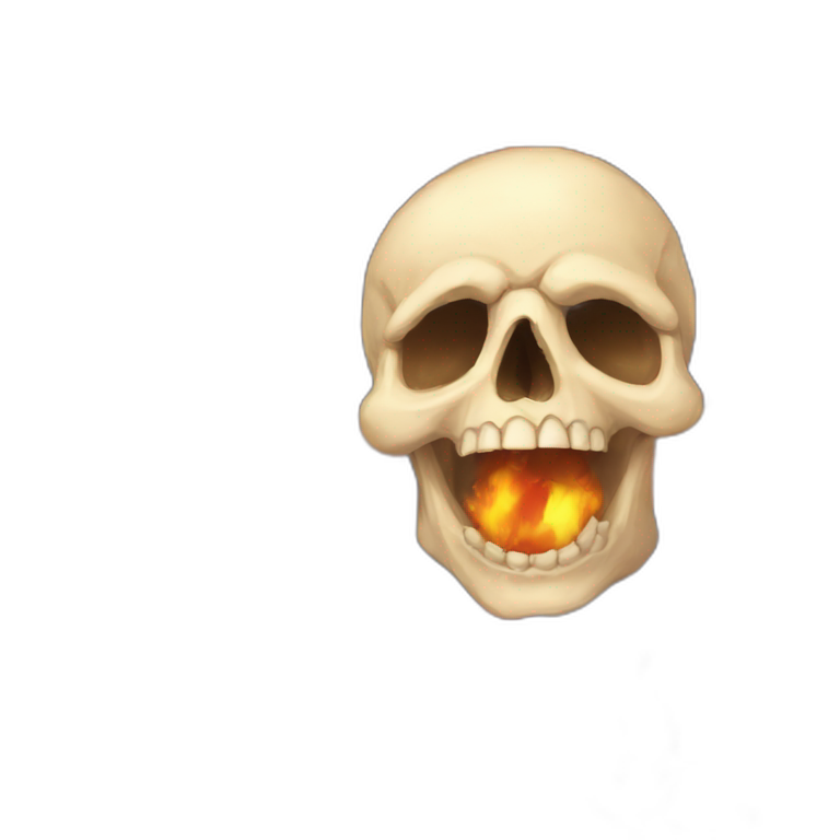 fire-breathing skull emoji