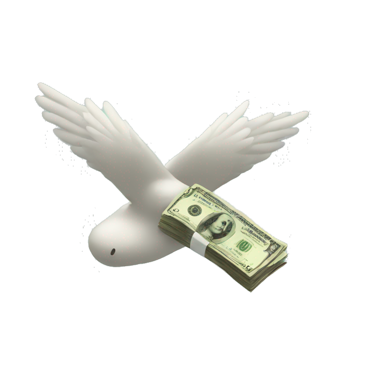 flying money emoji