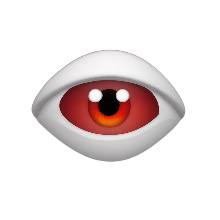 red eye smiling emoji